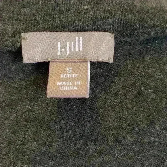 J.Jill Cardigan Cashmere Charcoal Grey Petite Small Academia Office Teacher - Picture 9 of 11